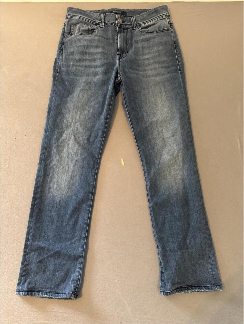 FIDELITY Jeans Mens 32 Blue “Jimmy” Straight Denim Casual Workwear